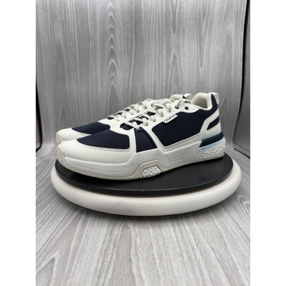 OluKai 'Anau Mens Size 10.5 Mood Indigo Blue White Pickleball Court Casual Shoes